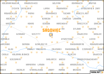 map of Sadowiec