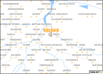 map of Sadowie