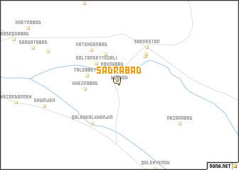 map of Şadrābād
