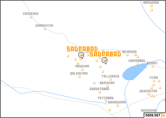 map of Şadrābād