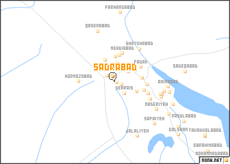 map of Şadrābād