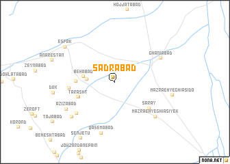 map of Şadrābād