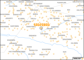 map of Şadrābād