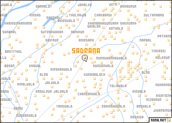 map of Sadrāna