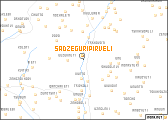 map of Sadzeguri Pirveli