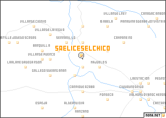 map of Saelices el Chico