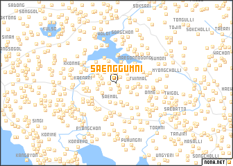 map of Saenggŭm-ni