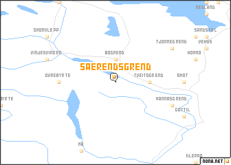 map of Særendsgrend