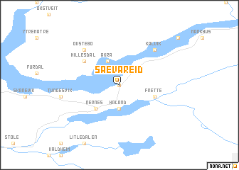map of Sævareid