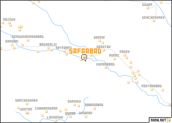 map of Şafāābād