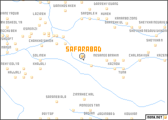 map of Şafarābād