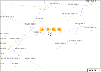 map of Şafarābād