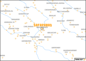 map of Şafarābād