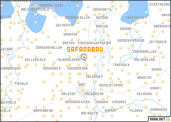 map of Şafarābād