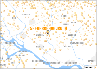 map of Safdar Khān Korūna