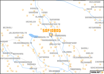 map of Şafīābād