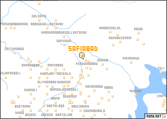 map of Şafīābād