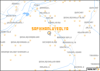 map of Şafī Khānlū-ye ‘Olyā