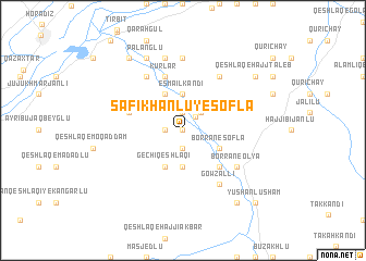 map of Şafī Khānlū-ye Soflá