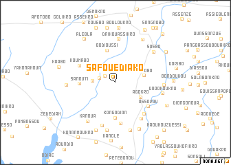 map of Safoué-Diako