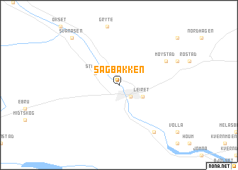 map of Sagbakken