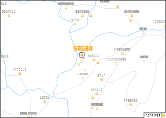 map of Sagba