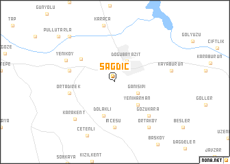 map of Sağdıç