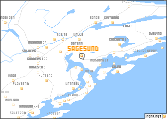 map of Sagesund