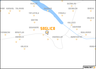 map of Sağlıca