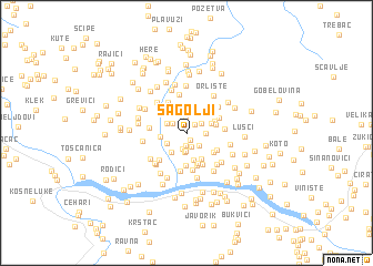 map of Šagolji