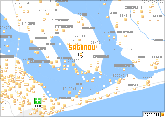 map of Sagonou