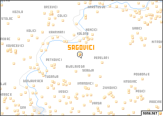 map of Šagovići