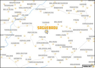 map of Saguebaou