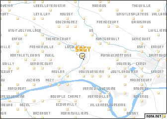 map of Sagy