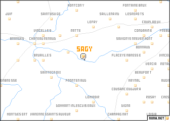 map of Sagy