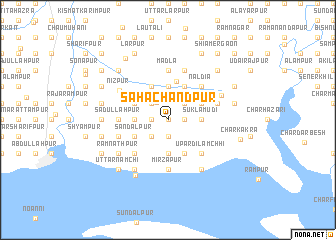 map of Sāhāchāndpur