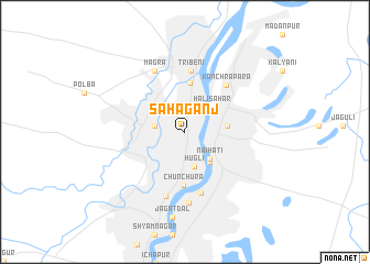 map of Sahāganj