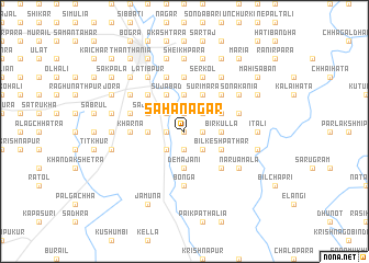 map of Sāhānagar