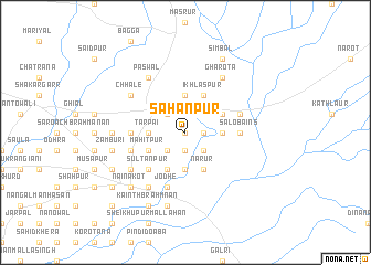 map of Sahānpur