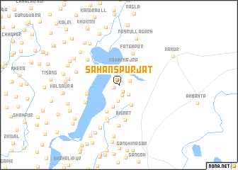 map of Sahanspur Jāt