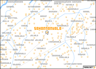 map of Sahārnānwāla