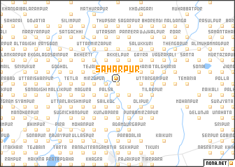 map of Sāhārpur