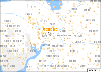 map of Sahawa