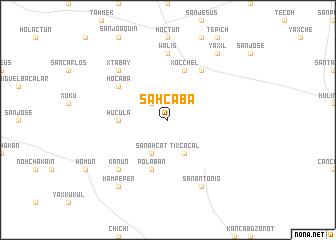 map of Sahcabá