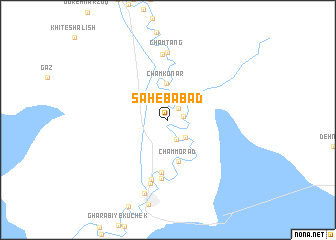 map of Şāḩebābād