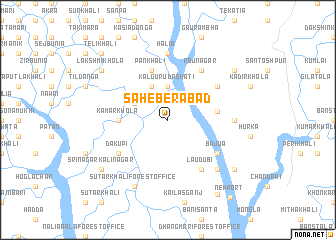 map of Sāheber Ābād