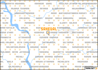 map of Sāhedal