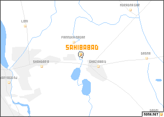 map of Sahibābād