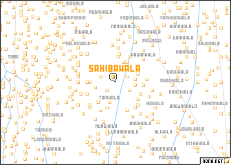 map of Sāhibāwāla