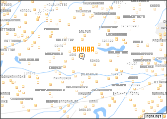 map of Sāhiba